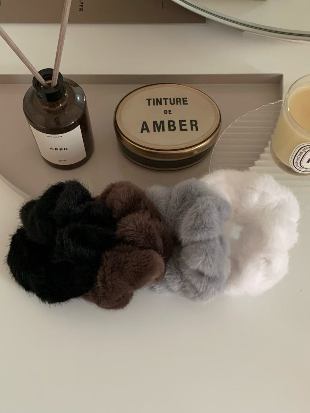 澎澎毛絨絨皮草感髮圈髮束 / 4色