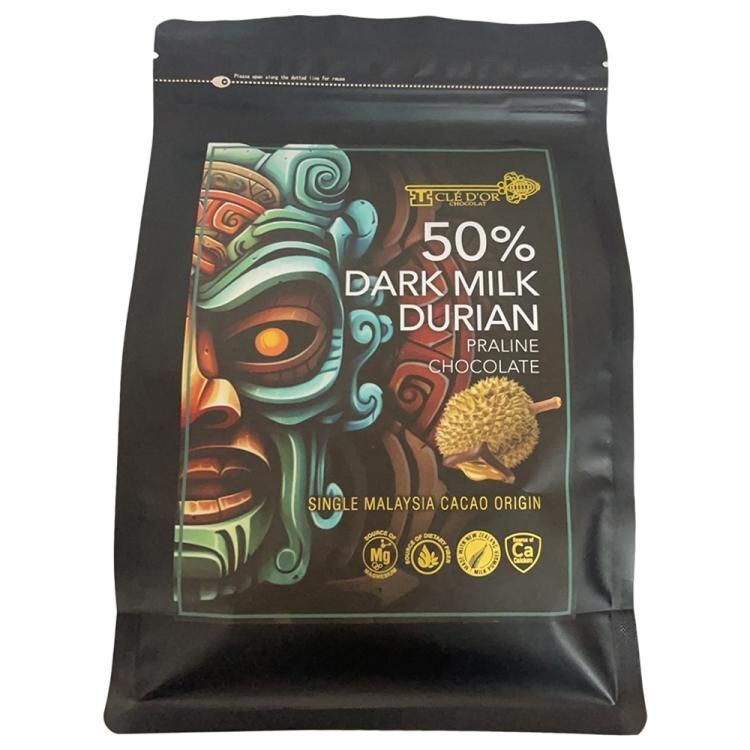 SM084 Malaysia CLÉ D'OR CHOCOLAT 50% DURIAN Pralines Dark Milk Chocolate 50%榴蓮夾心純黑牛奶朱古力250g/克 Expiry day: 12/2027