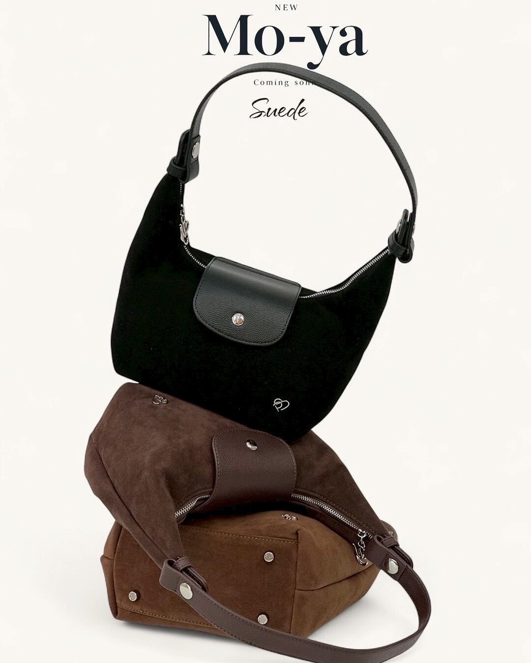 【預購】泰國 PonyTwentyeight 設計師品牌 Mo-Ya Suede 麂皮包 手提 肩背 水餃包 多色可選