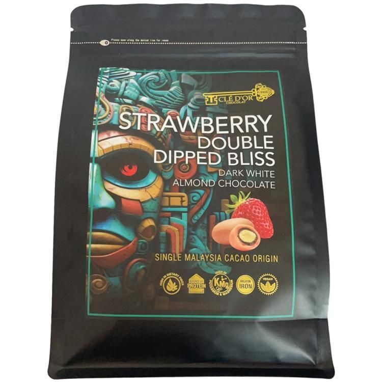 SM080 Malaysia CLÉ D'OR CHOCOLAT Almond STRAWBERRY Double DippedBliss Dark hite Chocolate 杏仁草莓黑巧夾層白朱古250g/克 Expiry day: 12/2027