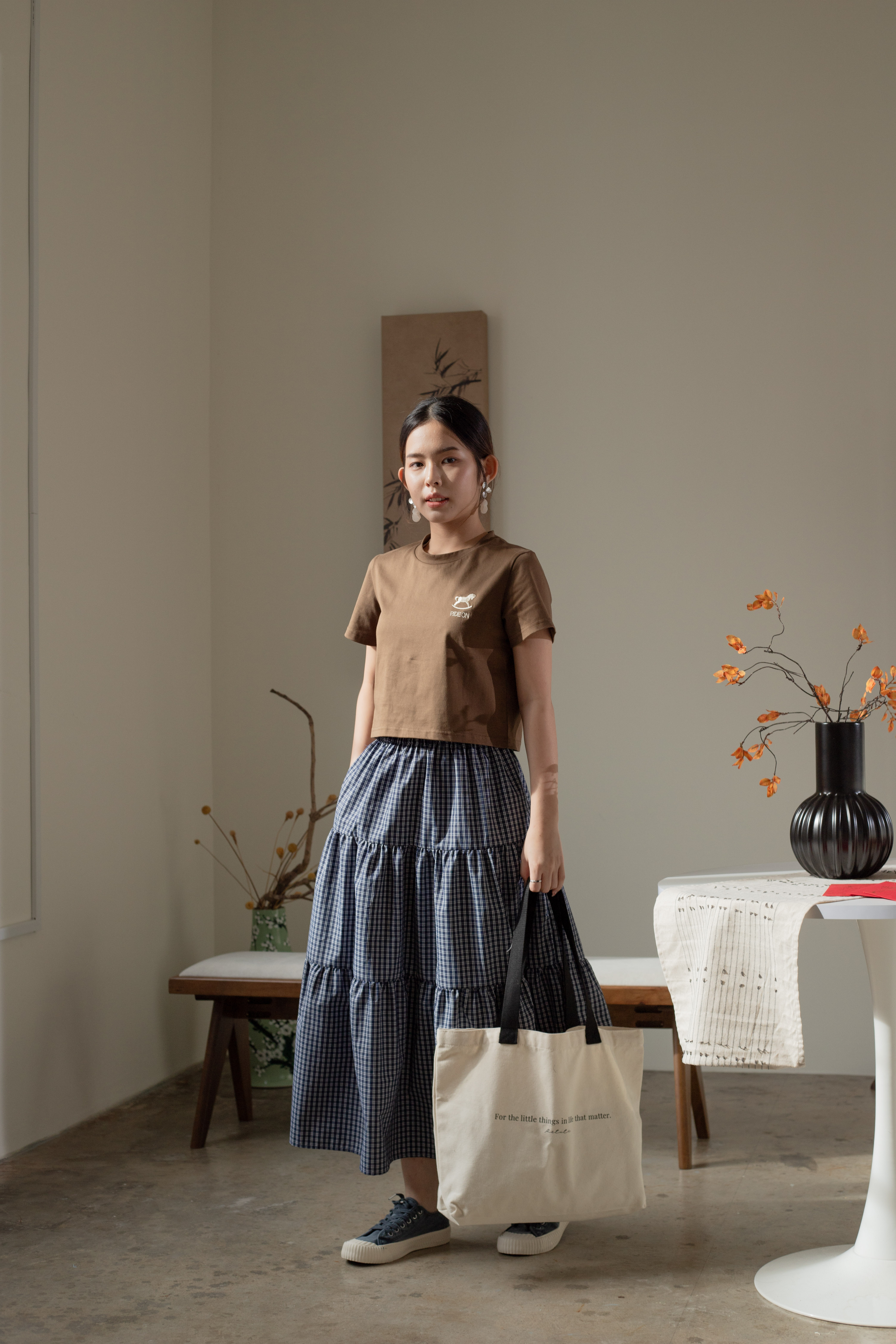 Ride On [一马当先] CNY Crop Tee Brown -2603TSBRO