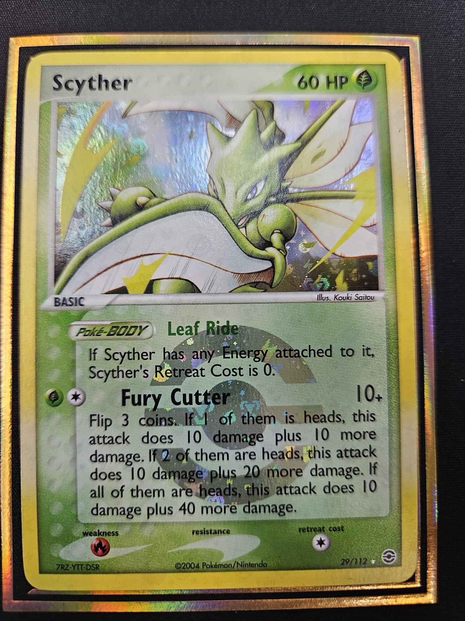 【 29/112 】Scyther Pokemon Red & Leaf Green Lp