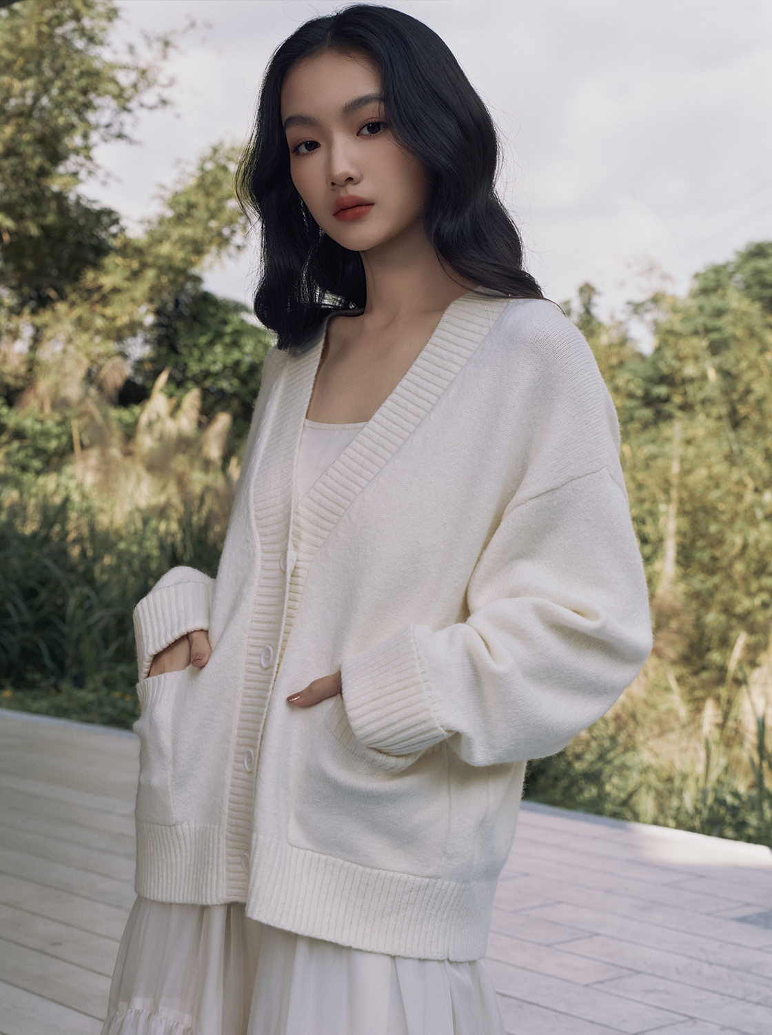 【期間限定】毛織開襟外套