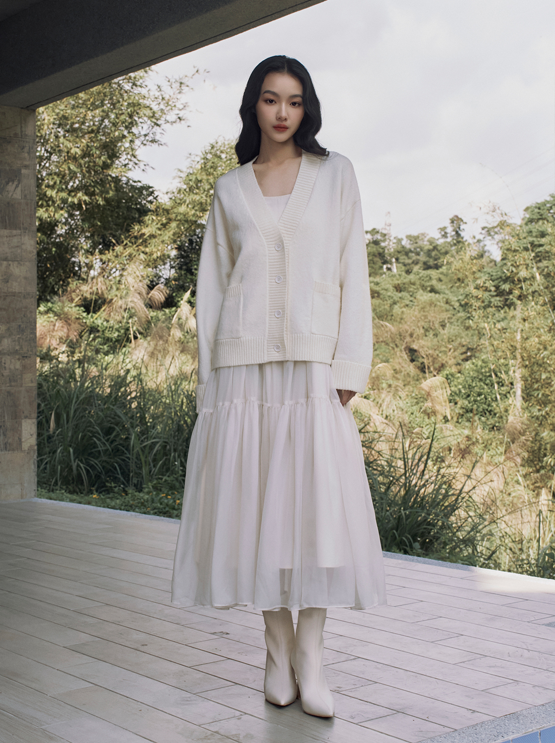 【期間限定】毛織開襟外套