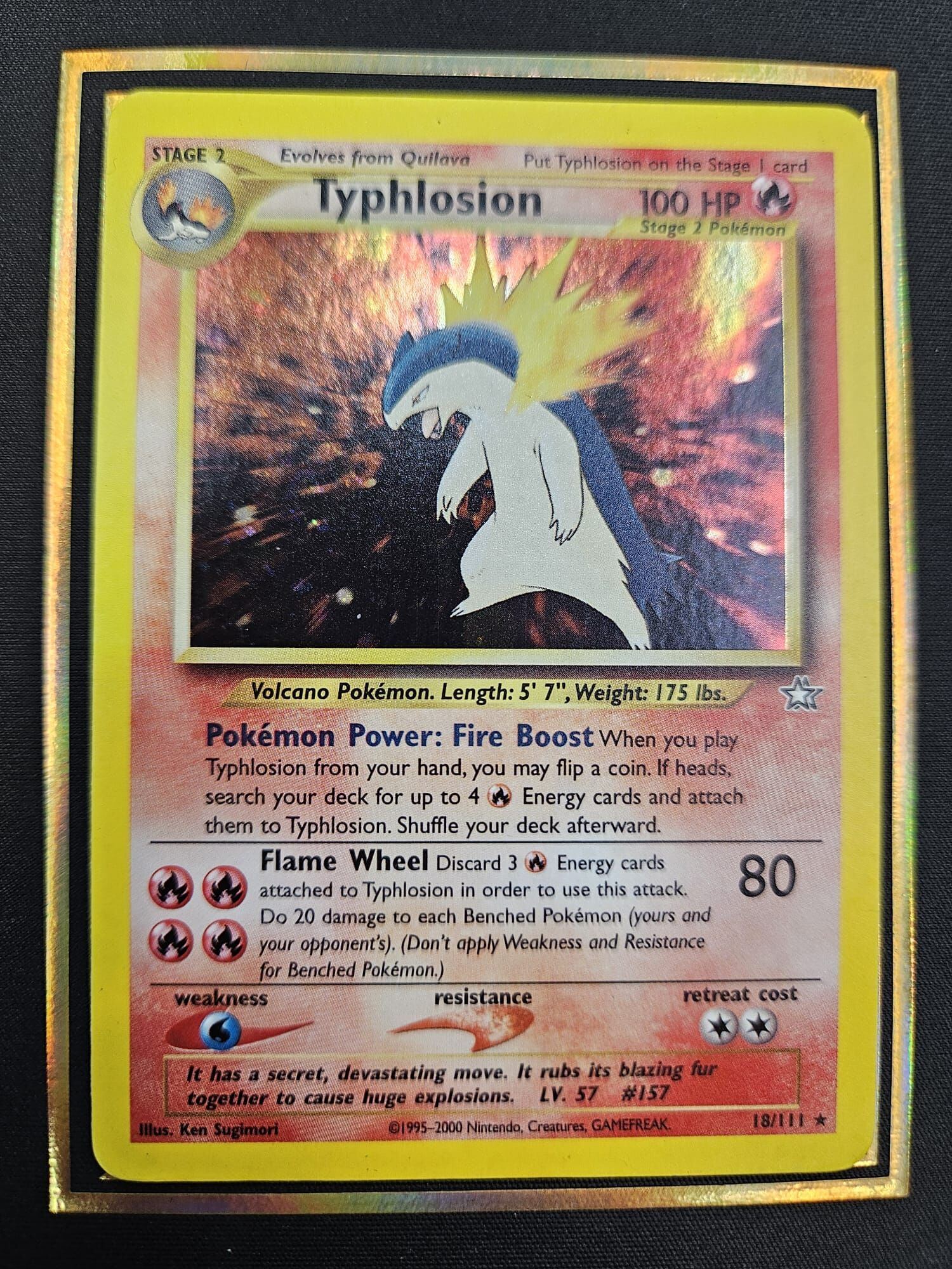 【 18/111 】Typhlosion Pokemon Neo Genesis Unlimited Holo Rare