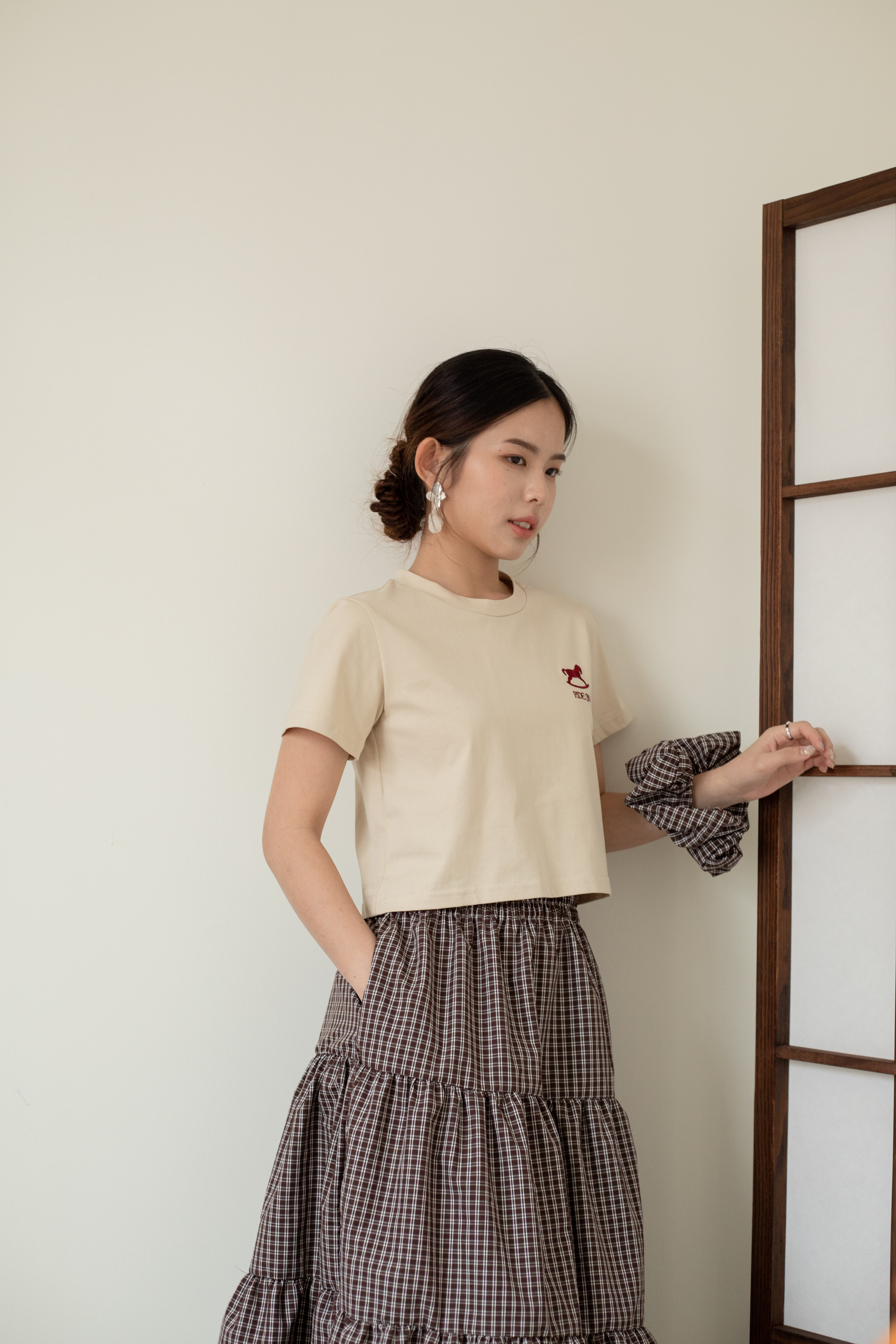 Ride On [一马当先] CNY Crop Tee Beige-2603TSBEI