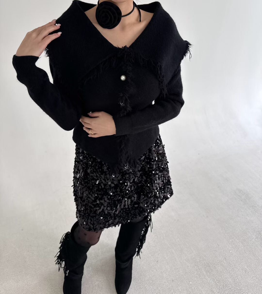 辣妹必備閃閃亮片華麗感短裙-F / 2色