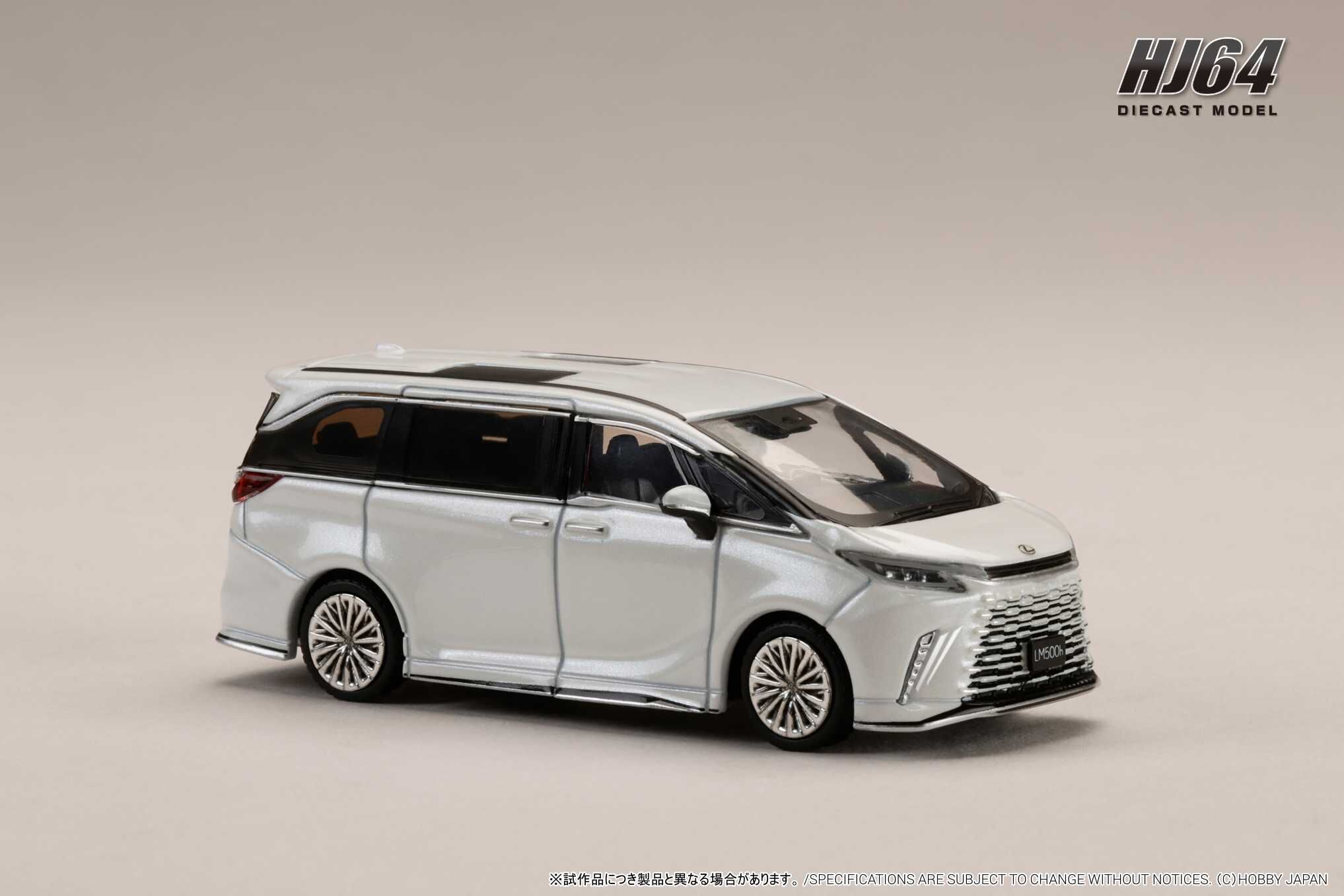 預訂:1/64 HOBBY JAPAN LEXUS LM CUSTOMIZED VERSION 6 SEATER 500h (RHD) / Black Interior Sonic Quartz (HJ645076BW)
