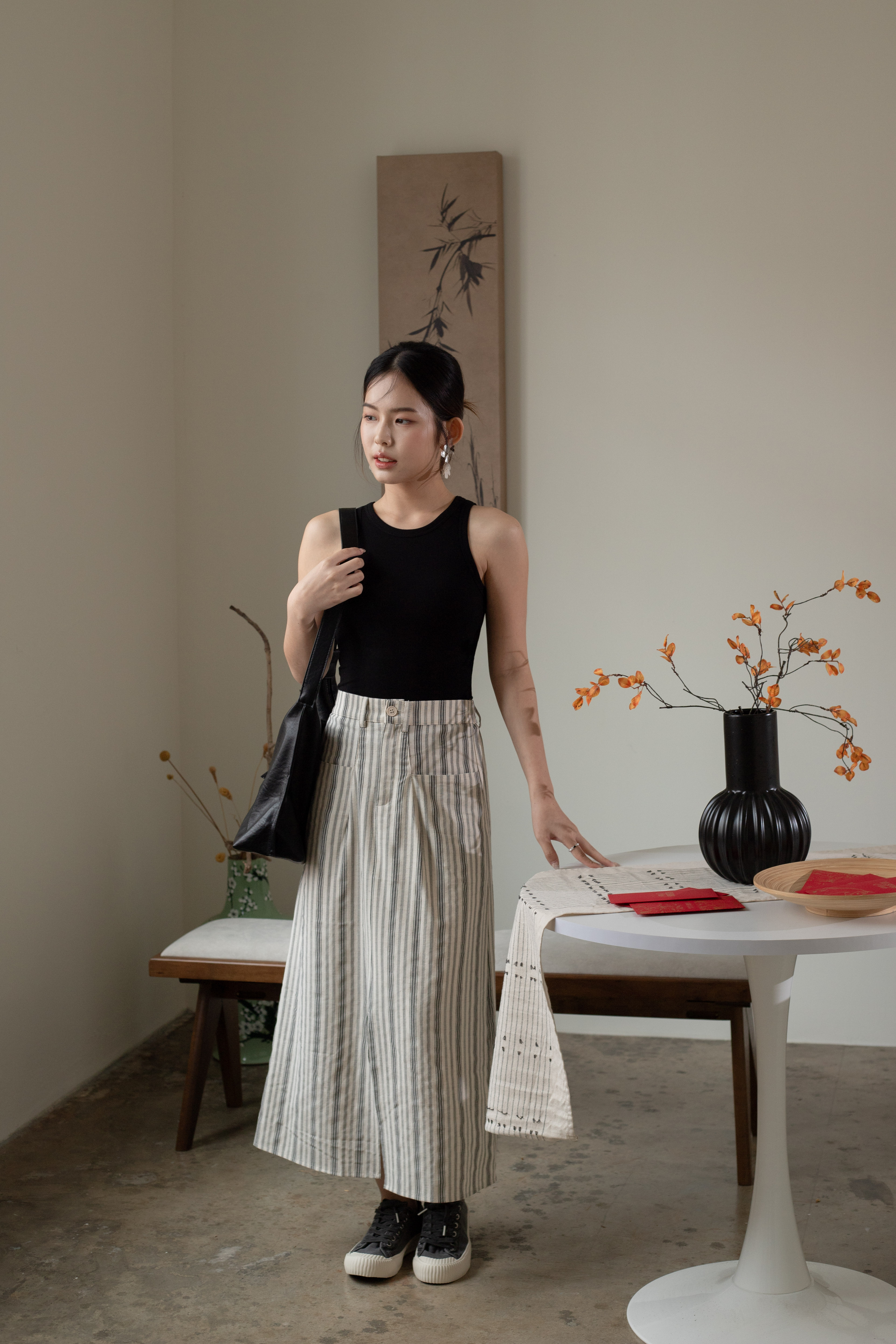 Joele Racer Padded Tank Top Black -2314BSBLK