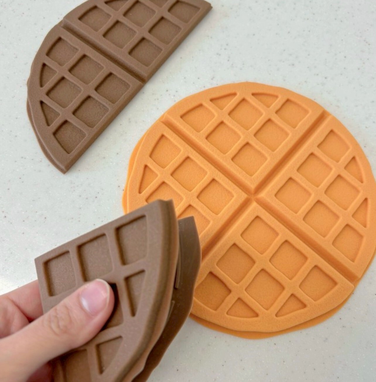 可愛鬆餅造型兩用式隔熱墊/手套 / 2色