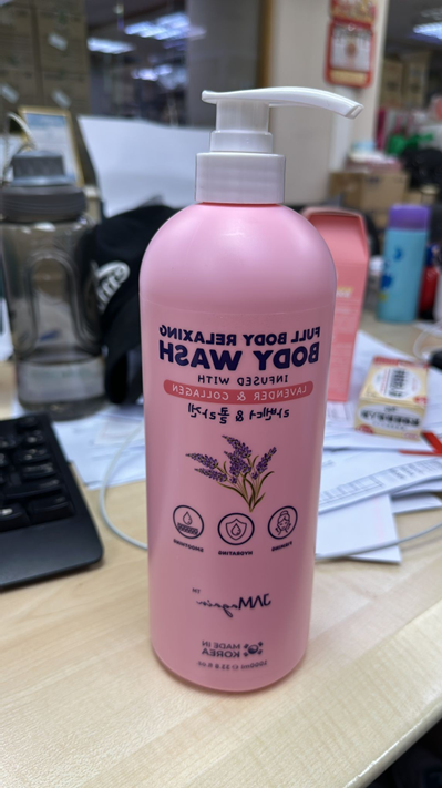 SM065 Korea JAMagain Full Body Relaxing Body Wash infused with Lavender & Collagen 1000ml  Expiry day: 06/2028