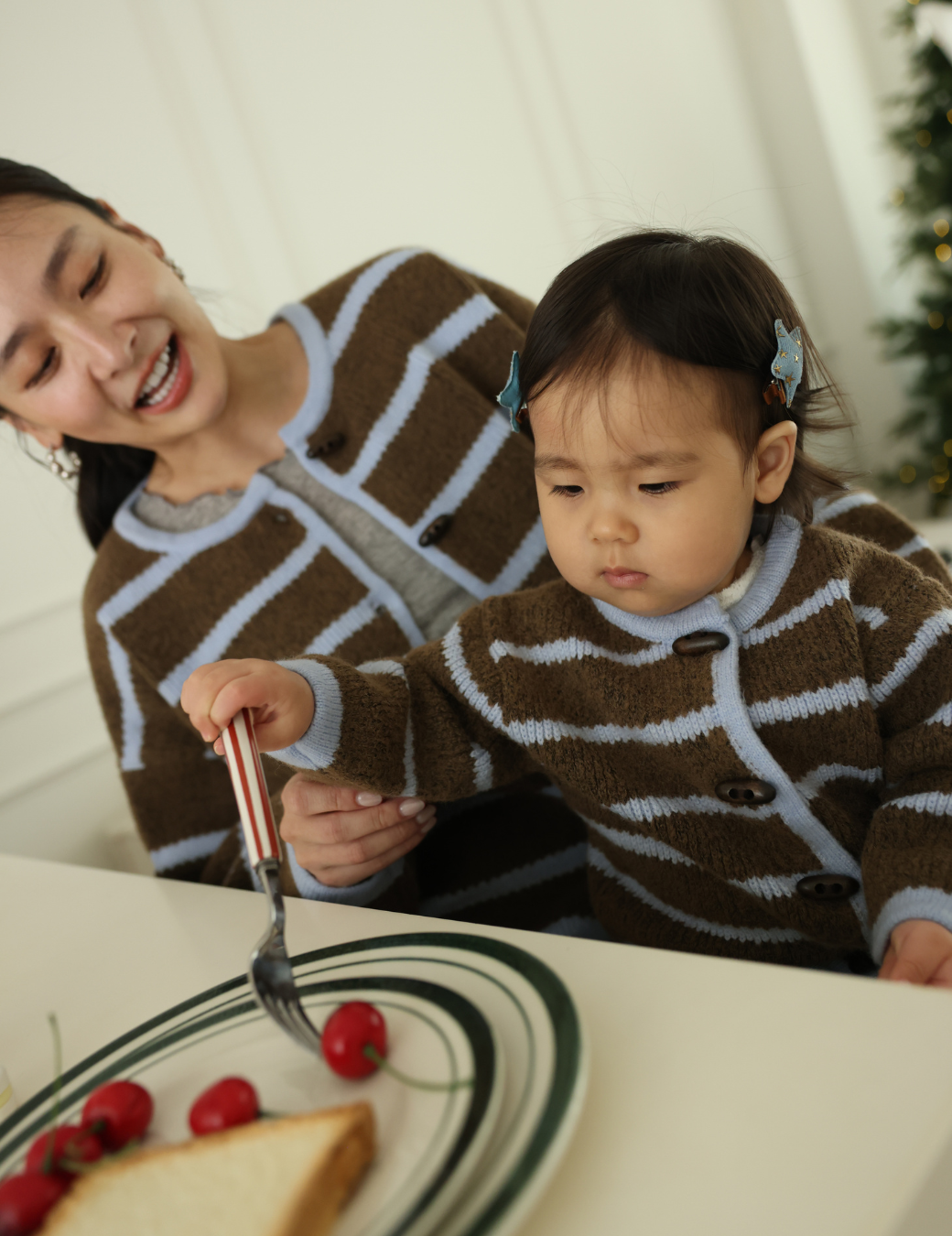 條紋配色牛角扣外套（幼童款/3尺寸）