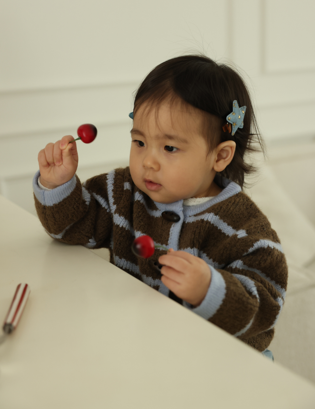 條紋配色牛角扣外套（幼童款/3尺寸）