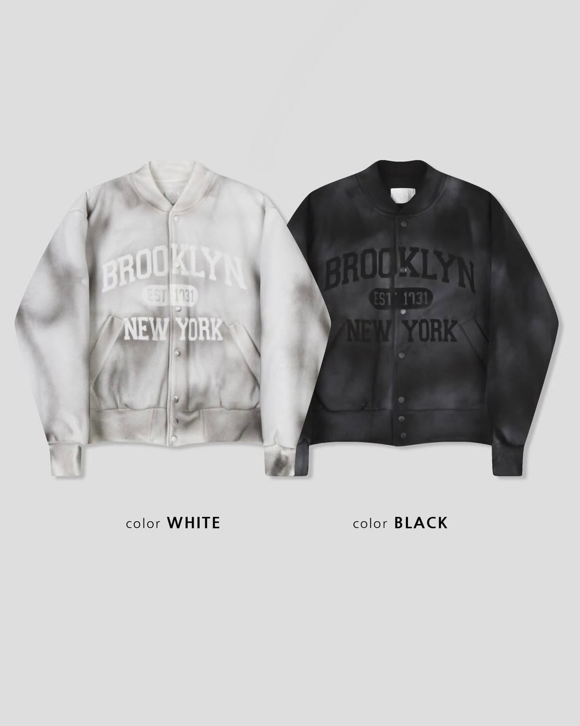 仿污英文字開胸外套(薄夾棉) JK2762