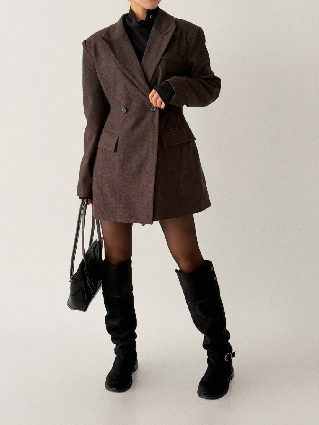 劍領雙扣羊毛長西裝