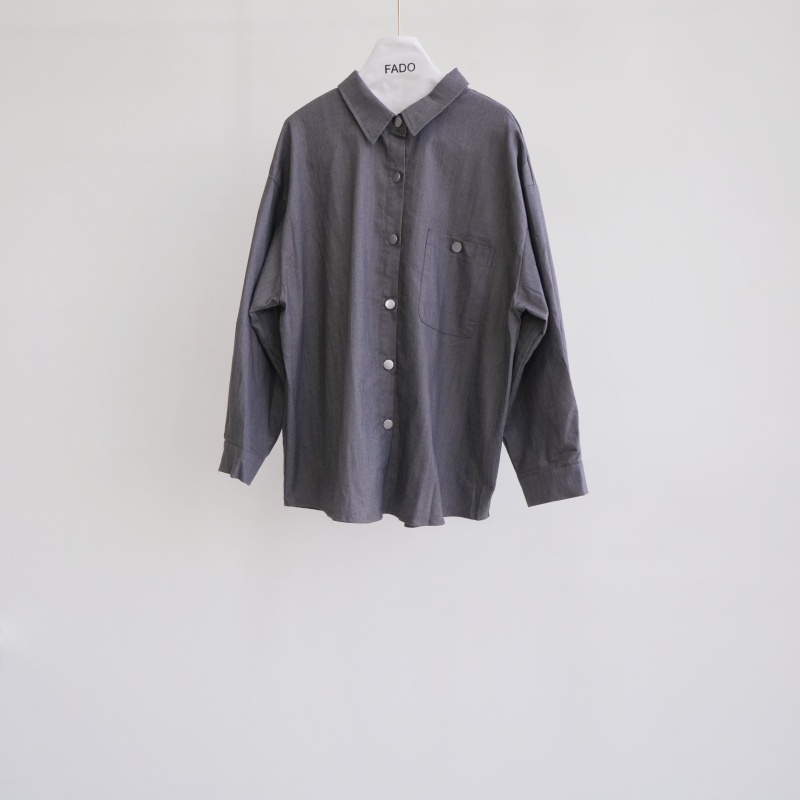法朵Fado Shop｜單袋排釦寬版兩穿襯衫外套 3724029 三色