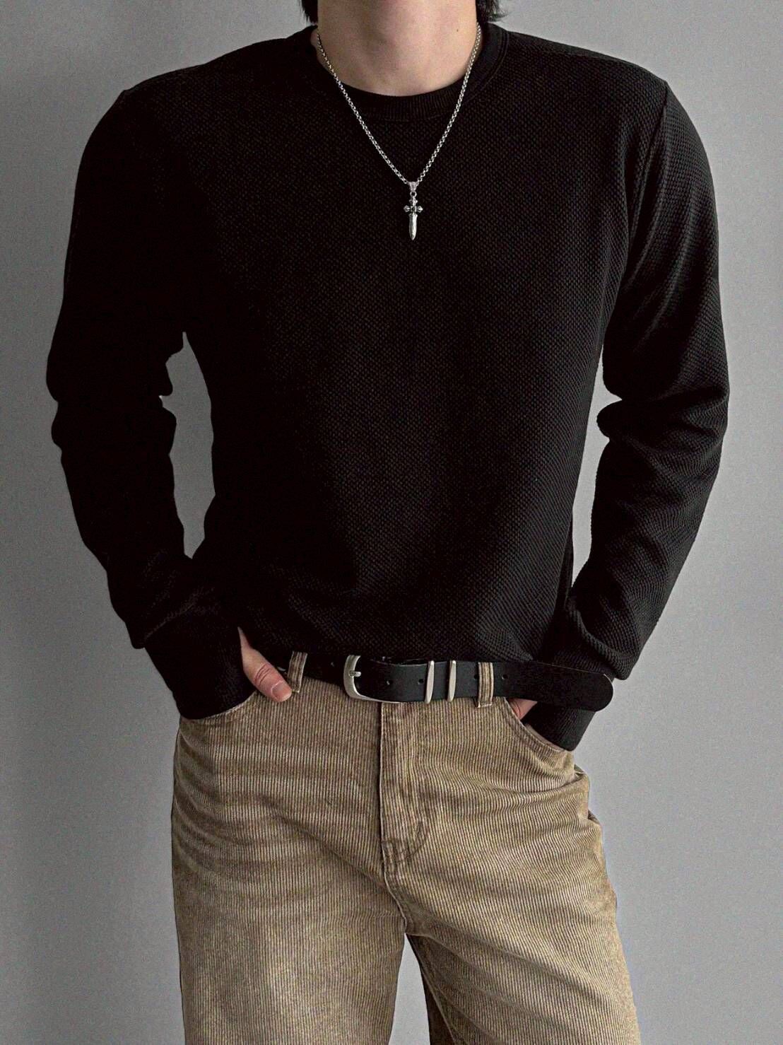 華夫格保暖長袖T恤