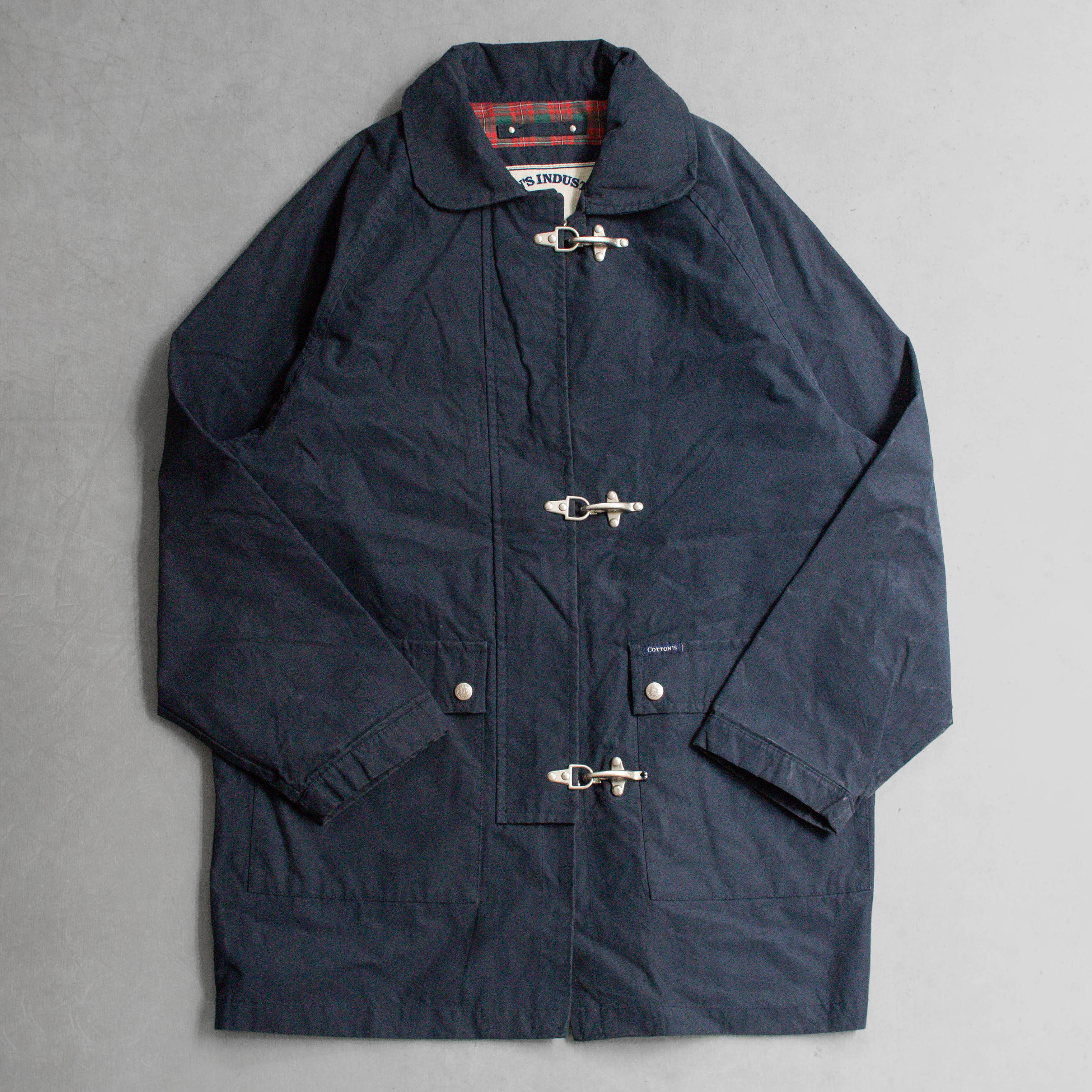 VINTAGE FIREMAN HOOK JACKET 美國 深藍 消防扣 鉤扣 短大衣 外套