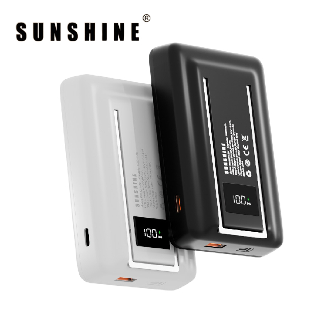 PD20W 10000mAh 1C1A MagSafe無線磁吸充電流動電源 附支架 黑色/白色 EBHKC1-BK/WH