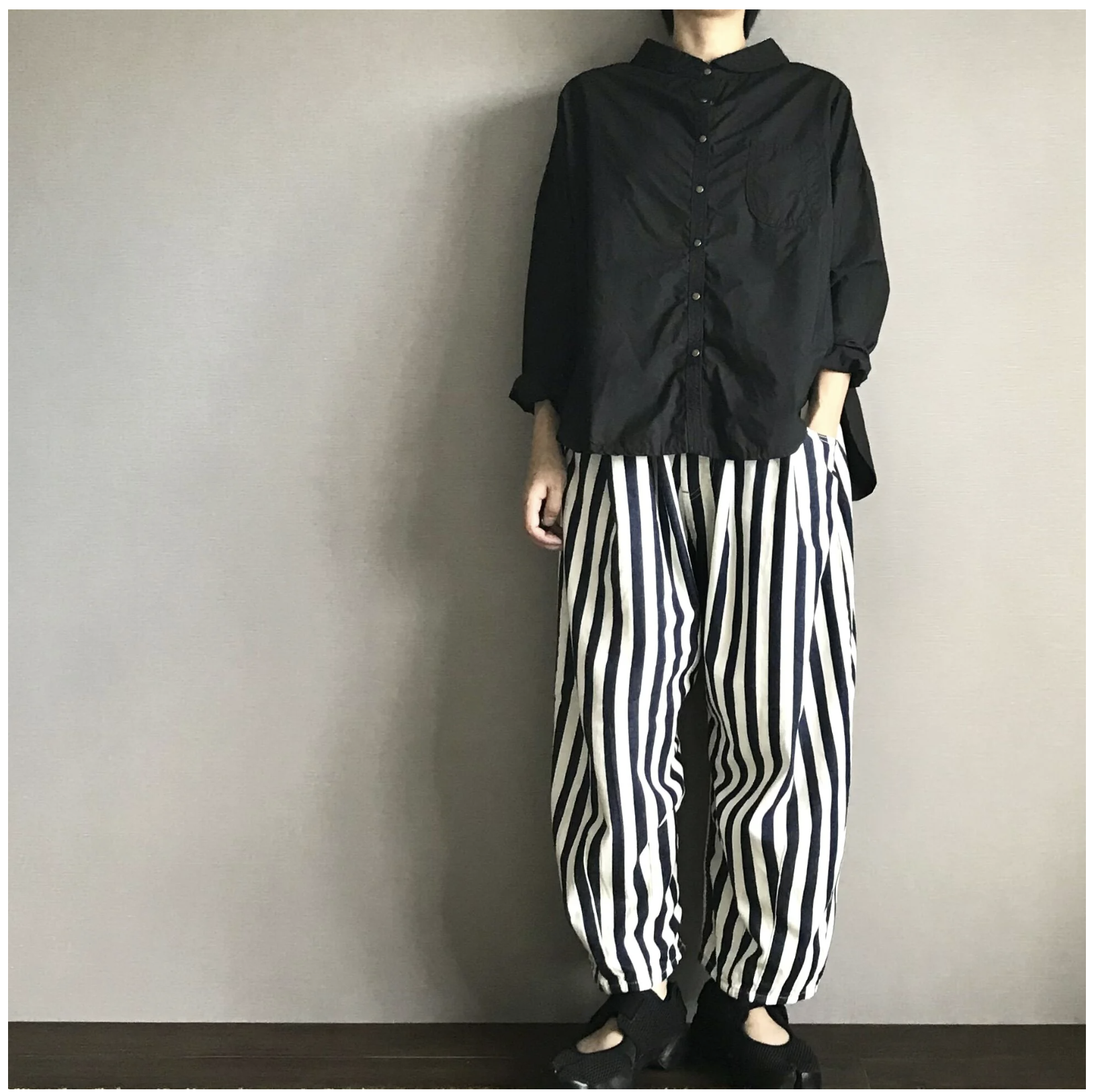 NUU GARMENT Balloon pants 條紋寬褲