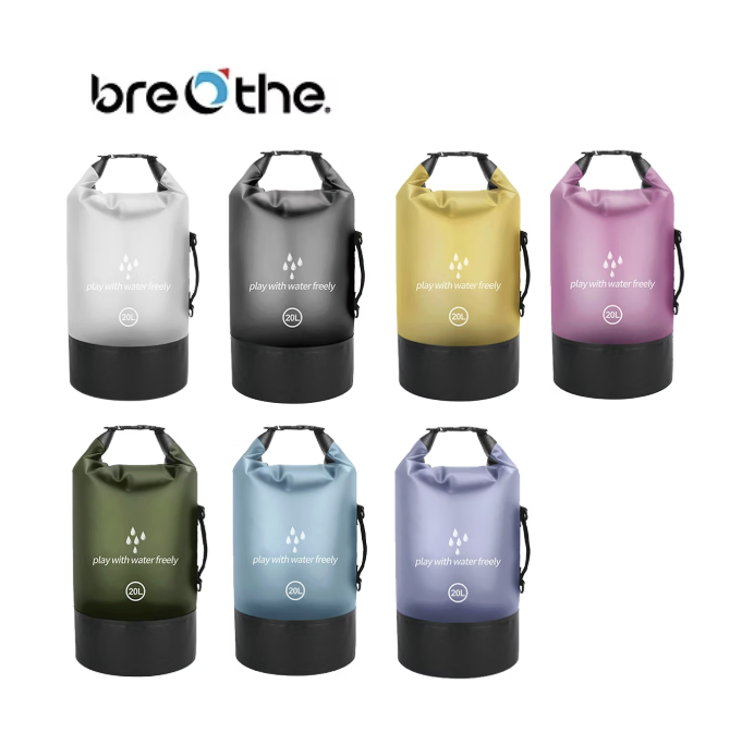 Breathe水呼吸-20L雙肩背透光拼接防水袋(七色)