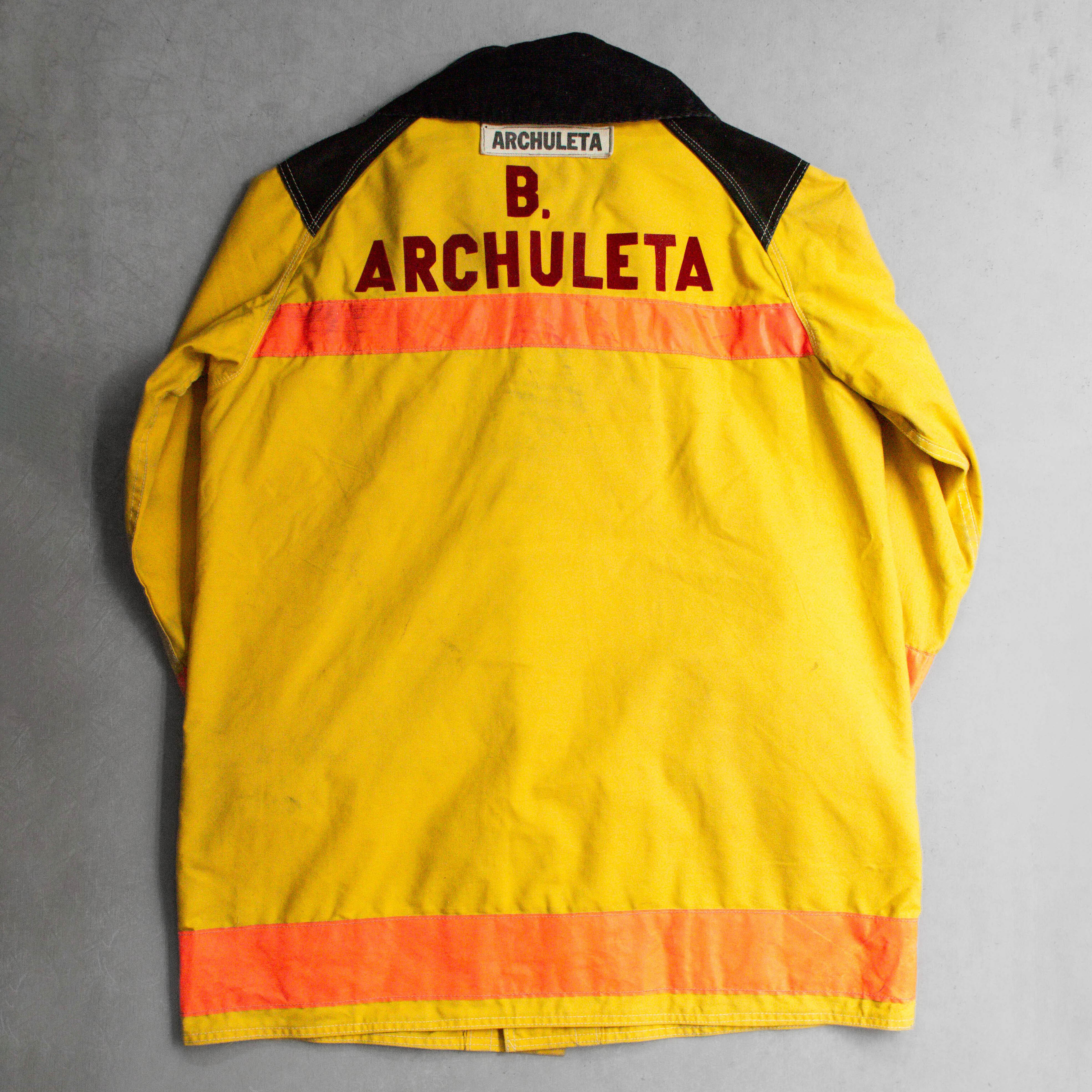 70S FIREMAN HOOK JACKET 美國 黃色 雙層 消防扣 鉤扣 短大衣 外套