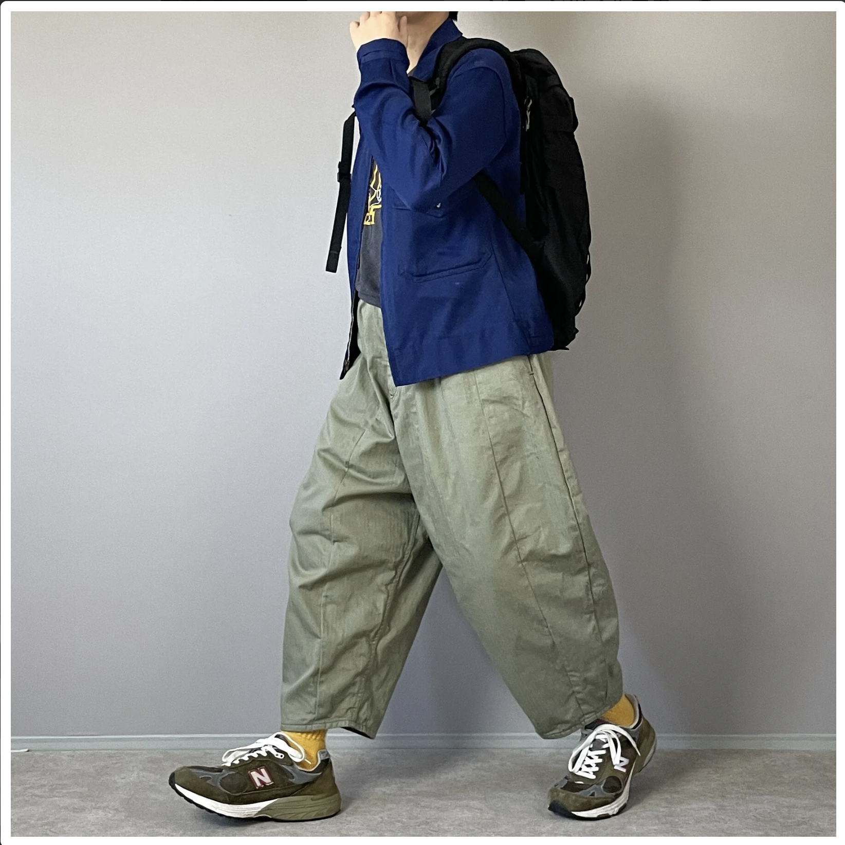 NUU GARMENT ankle leaf pants / Green HBT