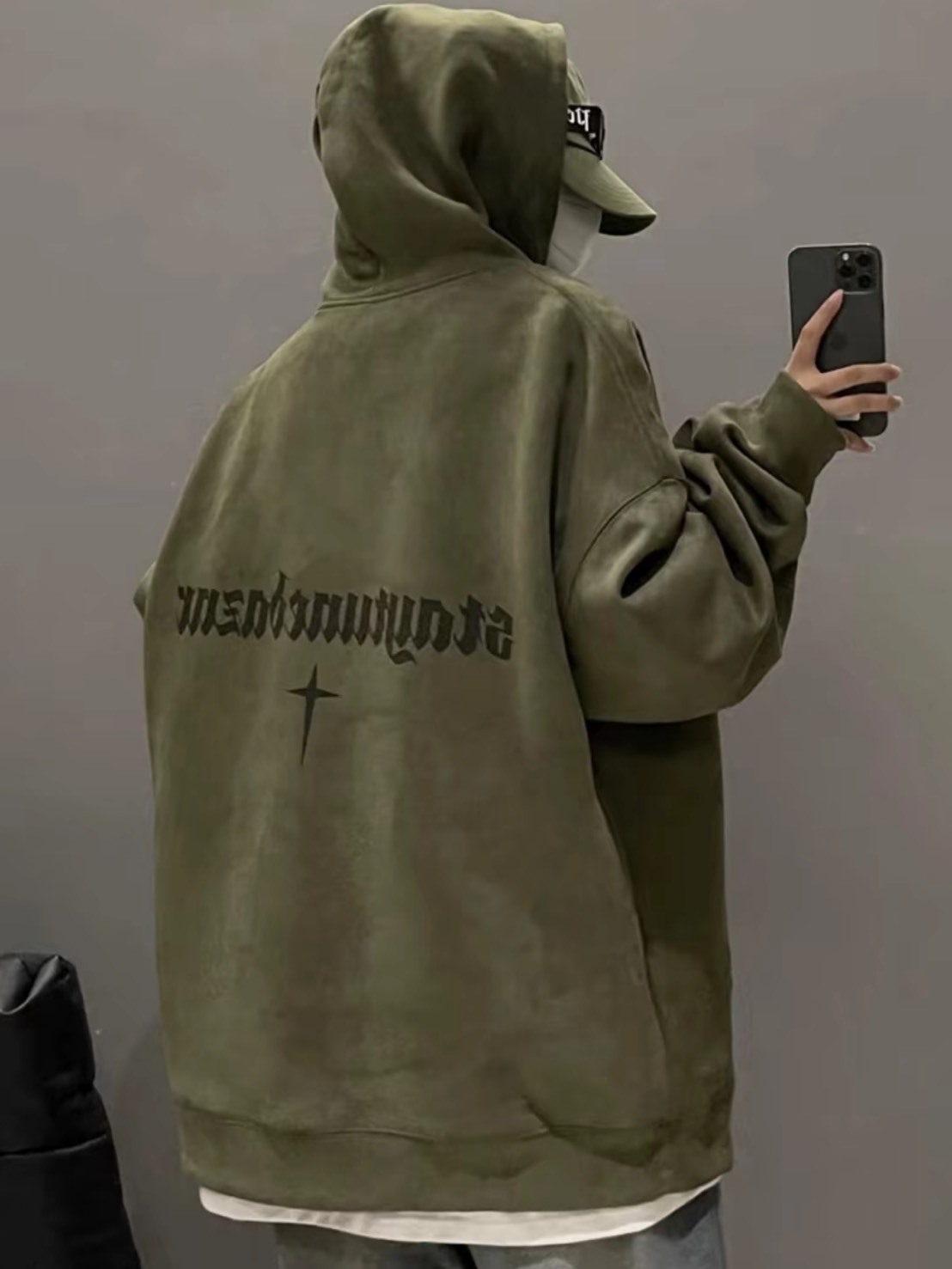 FOMOCE 十字架 麂皮絨 連帽 衛衣