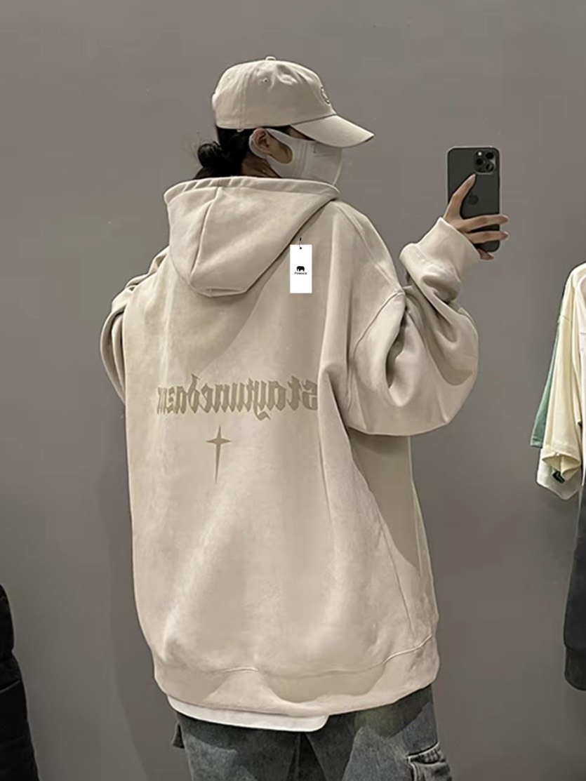 FOMOCE 十字架 麂皮絨 連帽 衛衣