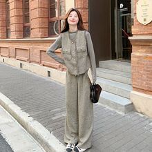 混色毛尼背心 小香套裝(3件組)