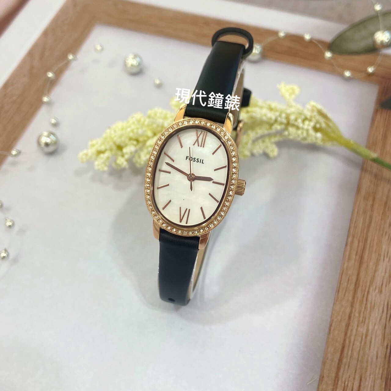 【FOSSIL】Penny 晶鑽高雅橢圓腕錶BQ3974 22mm現代鐘錶