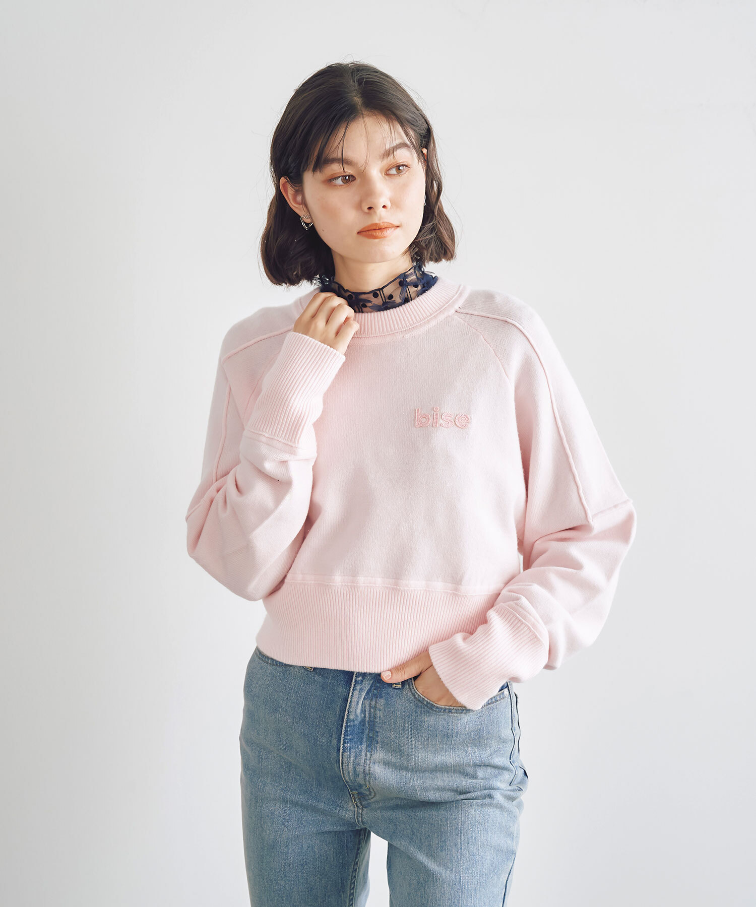 [預購] 折扣COCO DEAL 刺繡 Logo 衛衣風針織衫