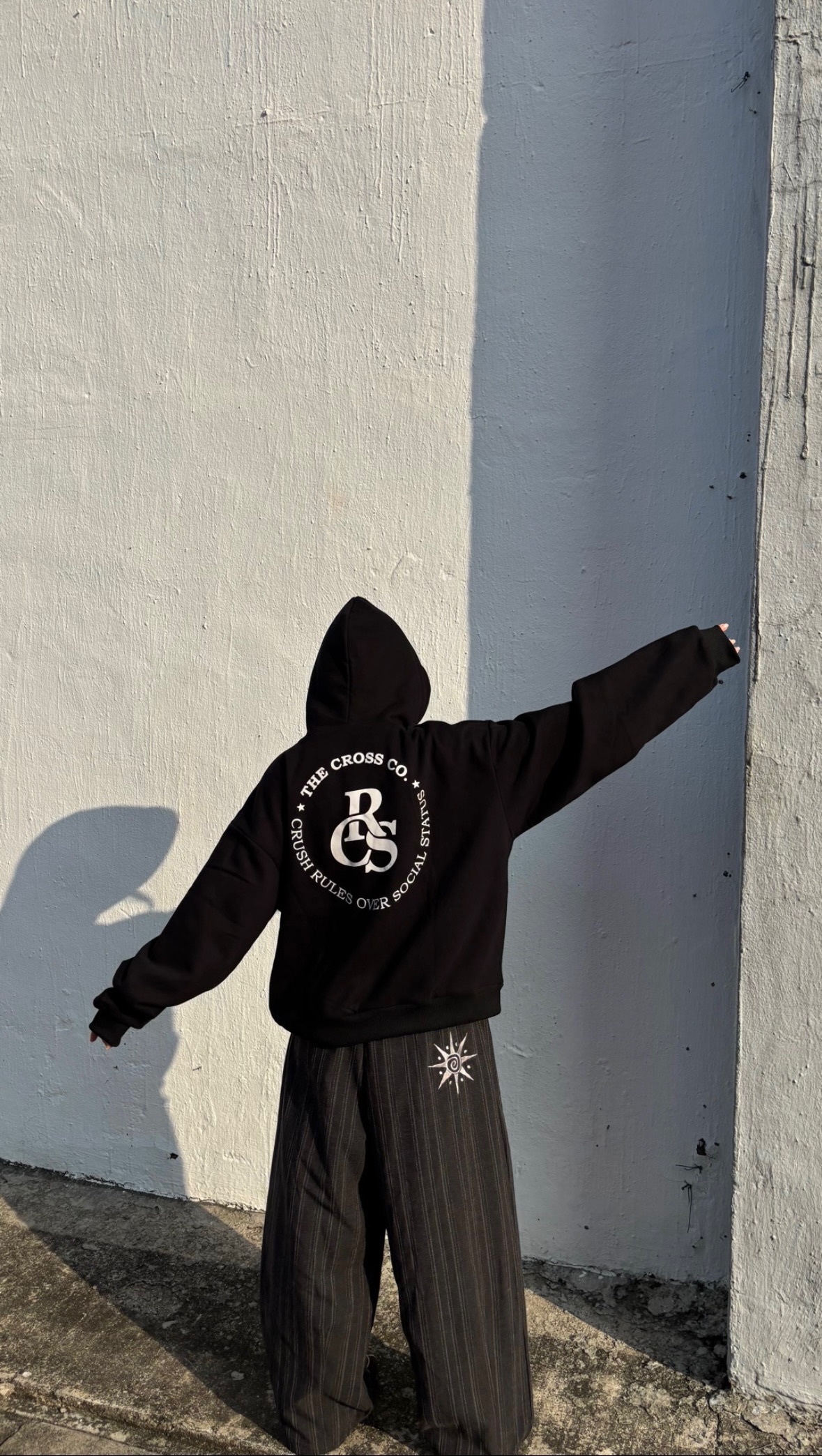 正韓 星耀條紋寬褲