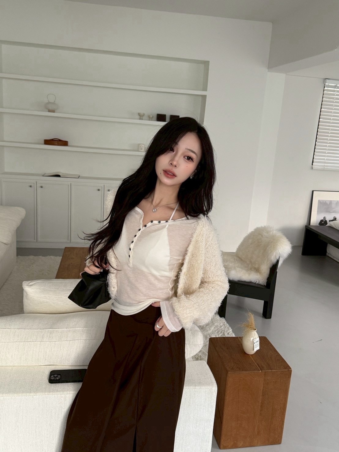 【現貨】M14 Santa's love 兩穿式毛毛外套 (白)