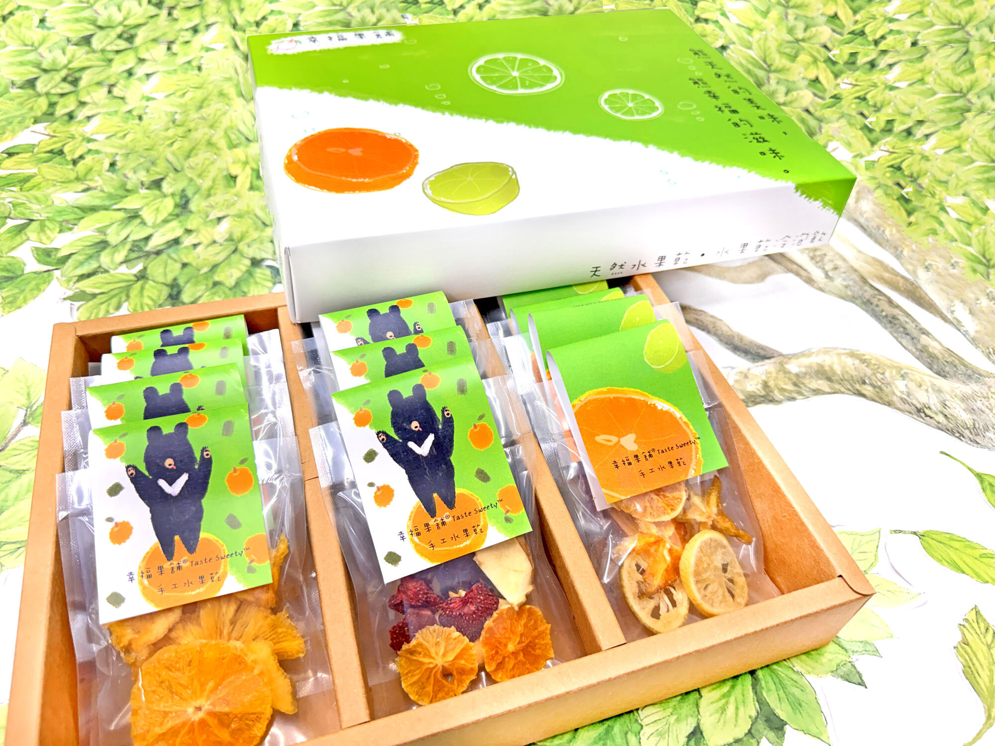 柑橘熊水果乾冷泡飲果乾水禮盒3格(12入/15入/18入)