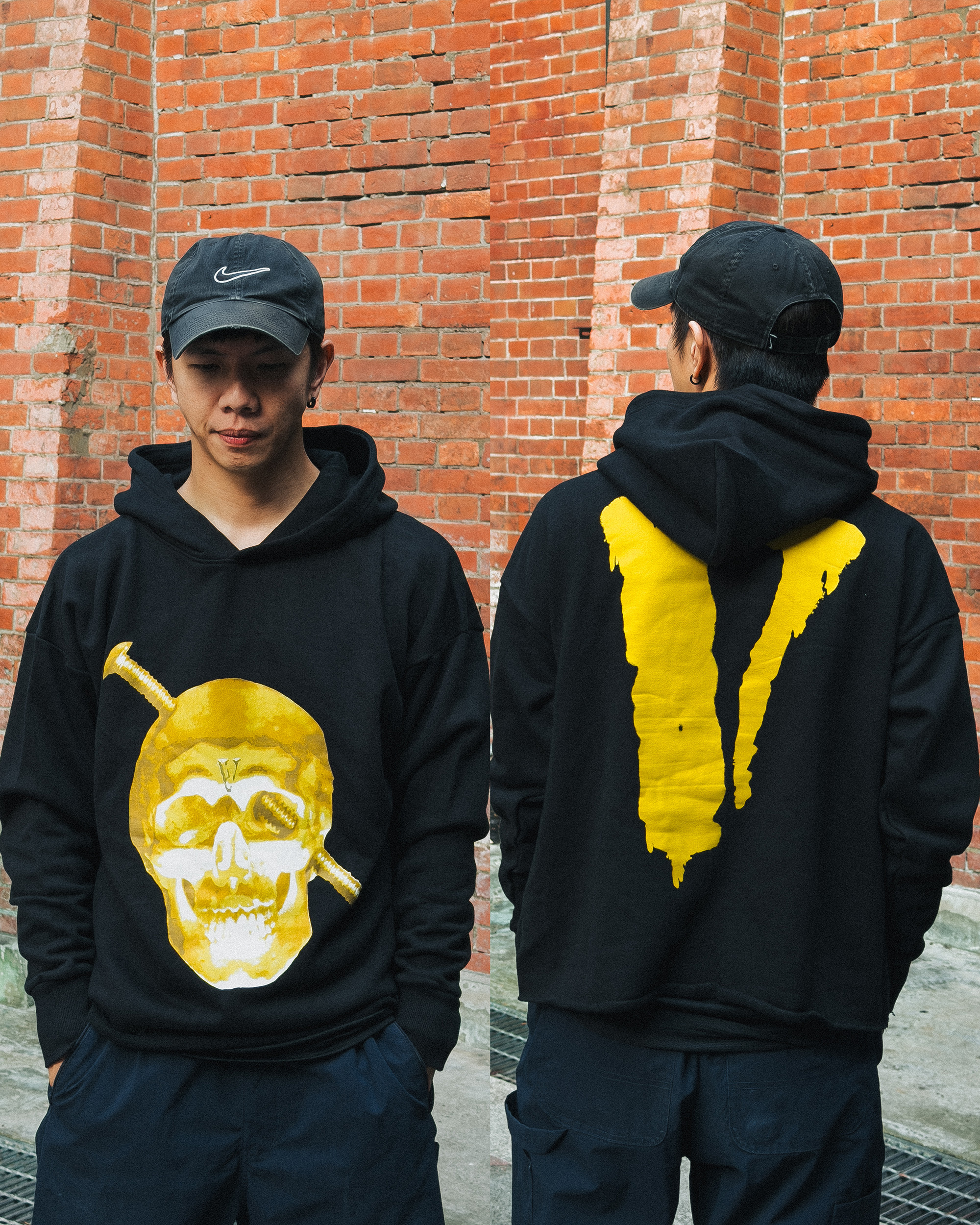 VLONE 金骷髏頭 印花帽T