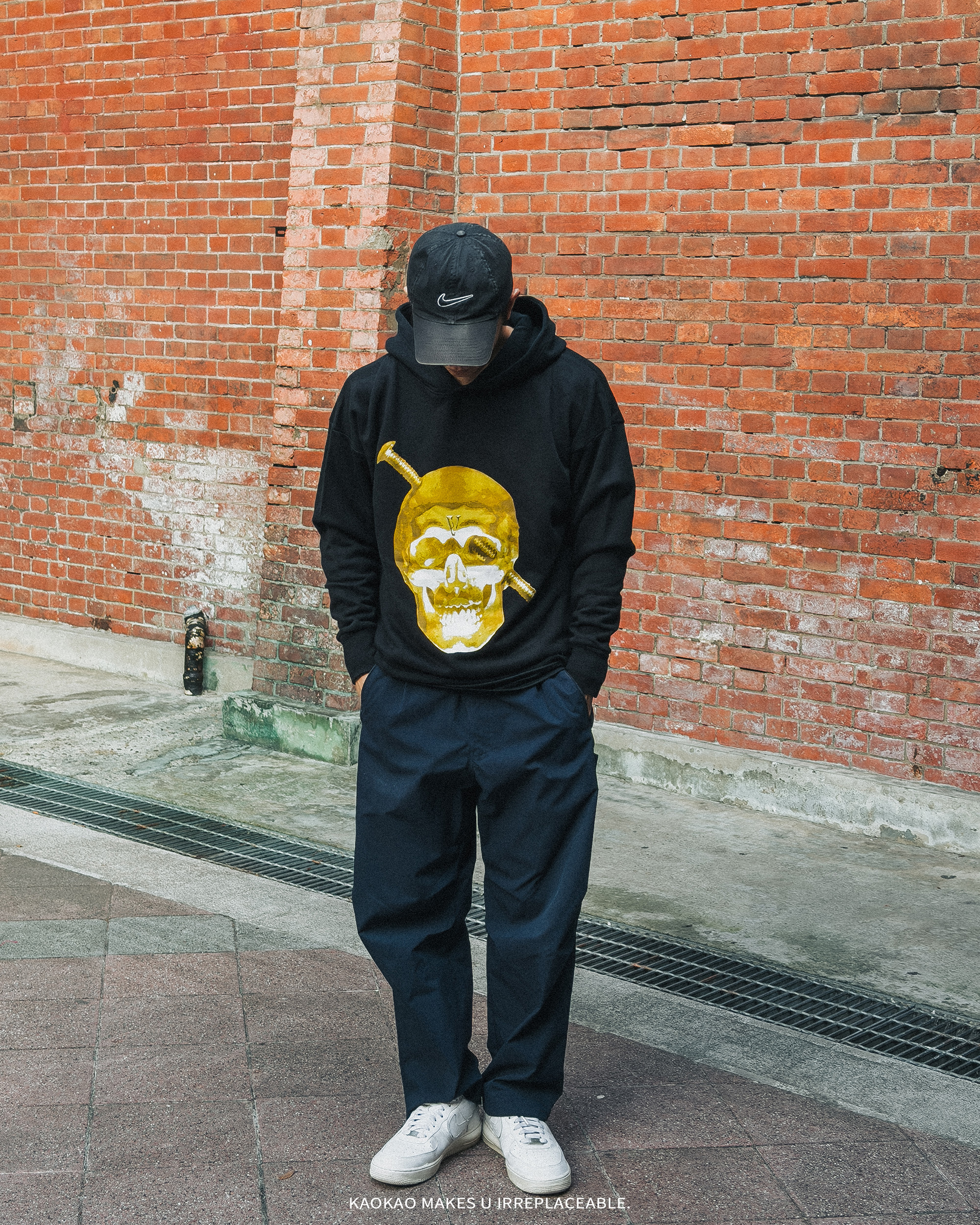 VLONE 金骷髏頭 印花帽T