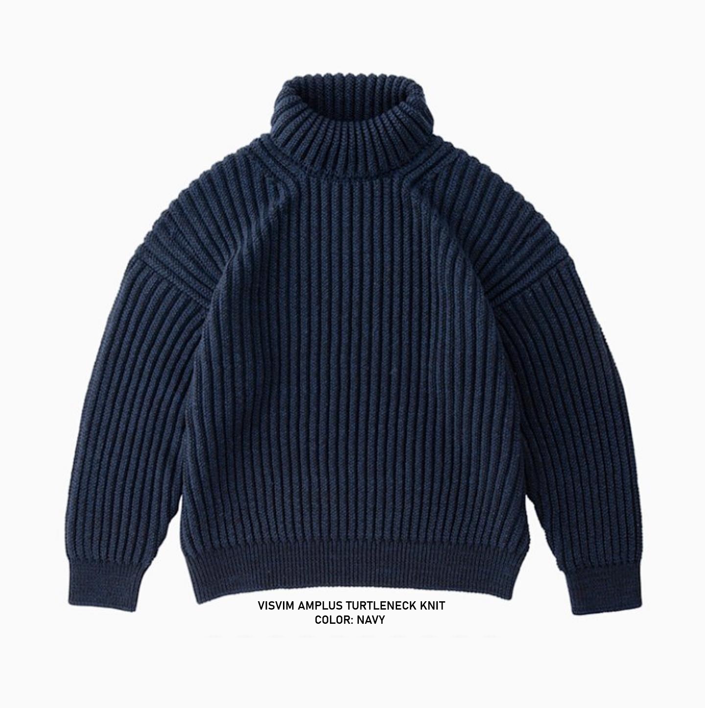 ON SALE: VISVIM AMPLUS AMPLUS TURTLENECK KNIT - NAVY PRE ORDER ITEM (預訂中)