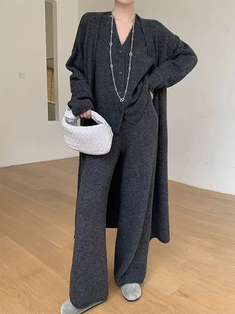 高級感針織毛衣 3件組