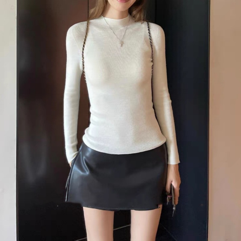 率性辣妹 低腰偽皮裙