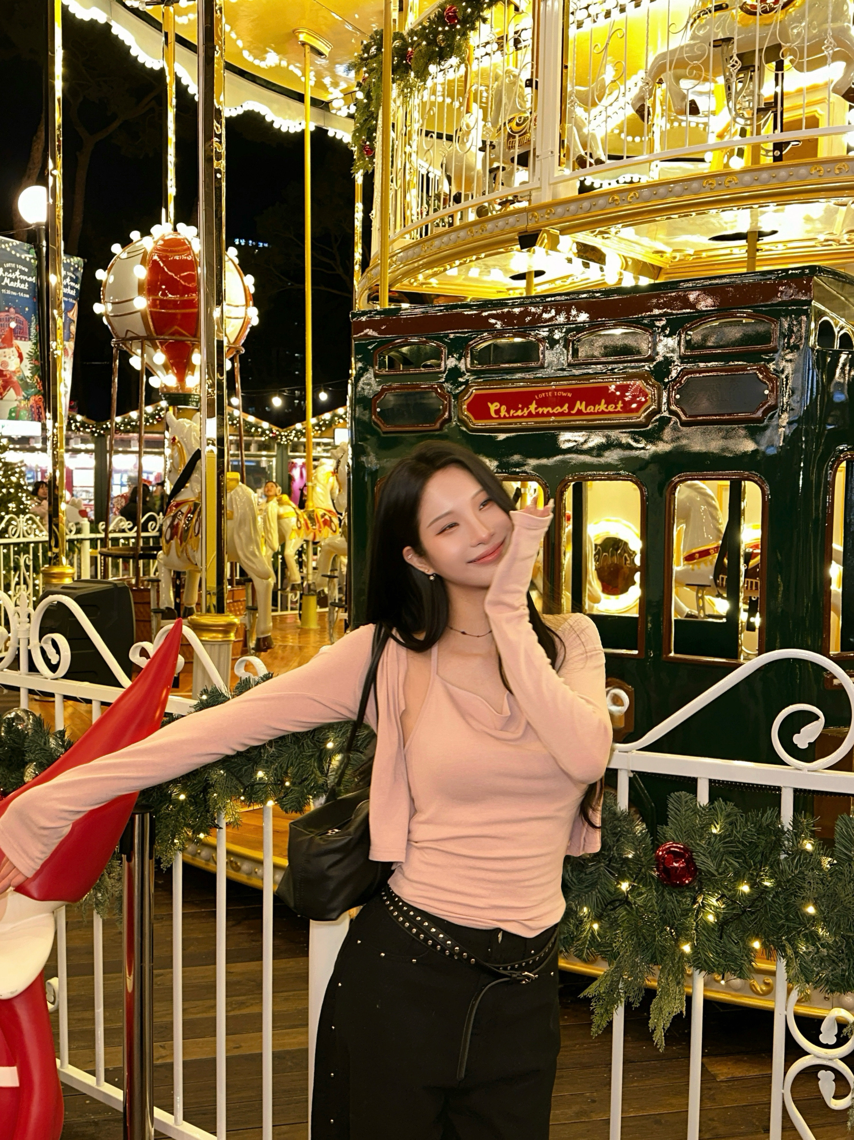 【現貨】M05 秋日少女 背心+外套SET (嫣粉)