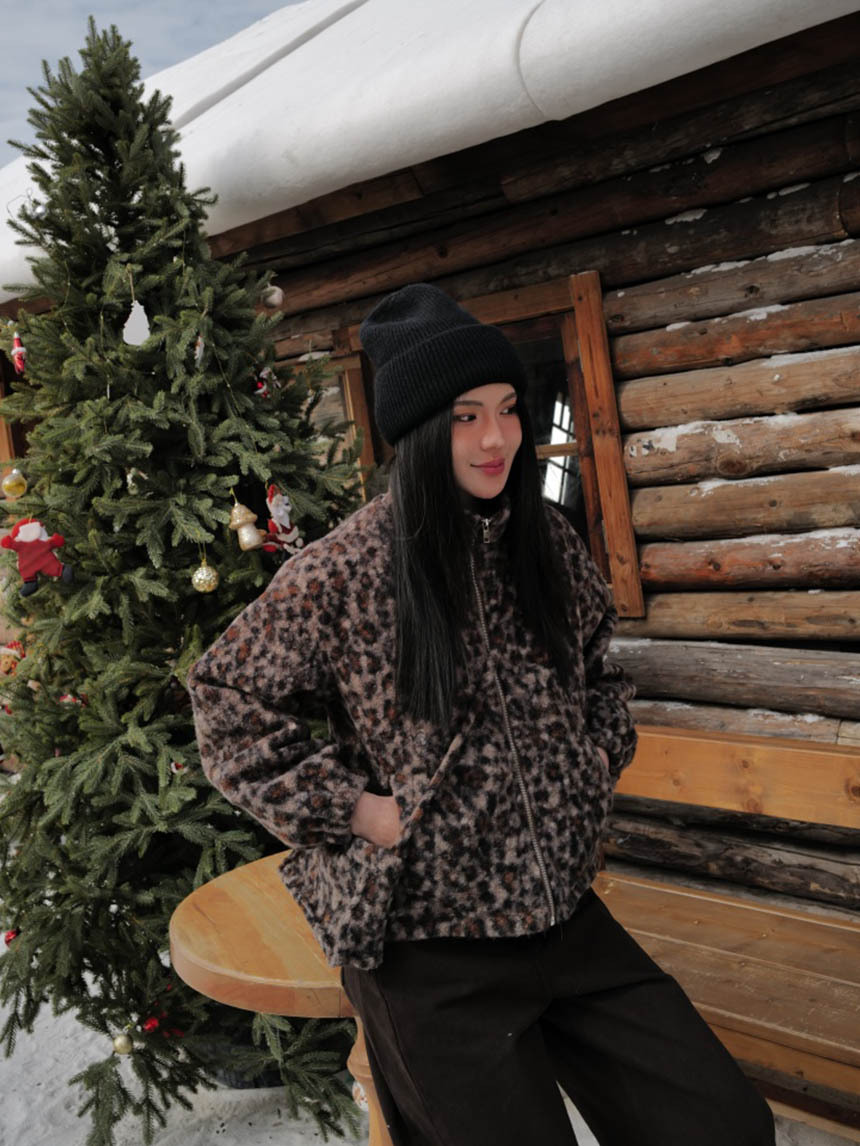 附包夾棉豹紋外套*2色