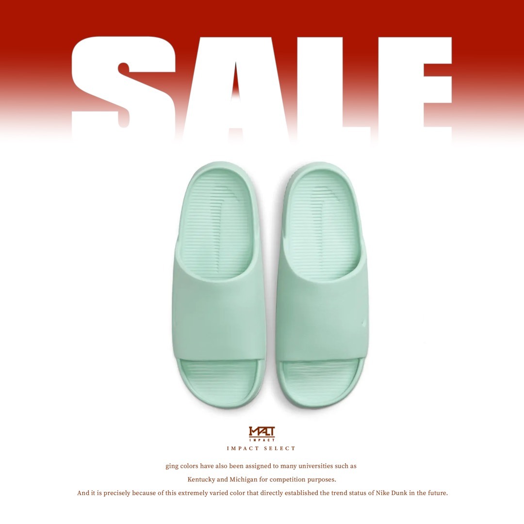 【清倉優惠】Nike Calm Slippers Slide Jade Ice 拖鞋 翡翠綠 厚底 女款 DX4816-300