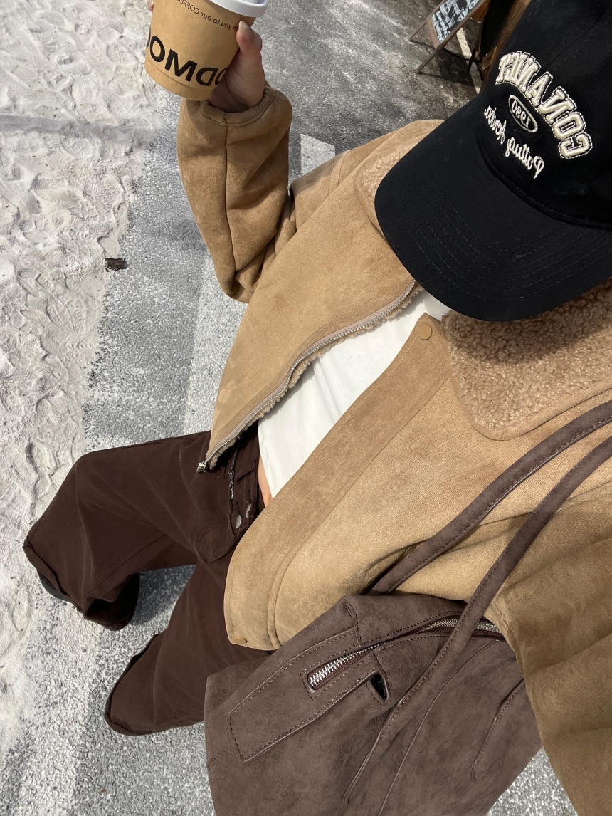 翻領皮毛一體外套*3色