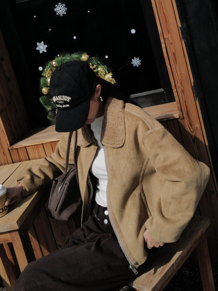 翻領皮毛一體外套*3色