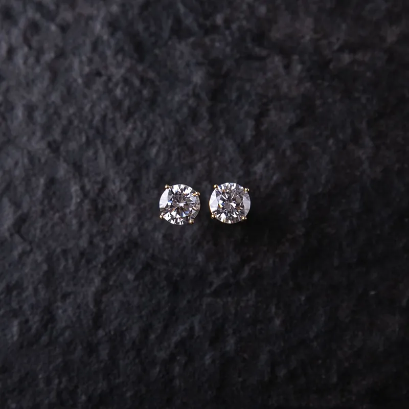 代購-Gold Coast 925純銀經典圓鑽鋯石耳釘