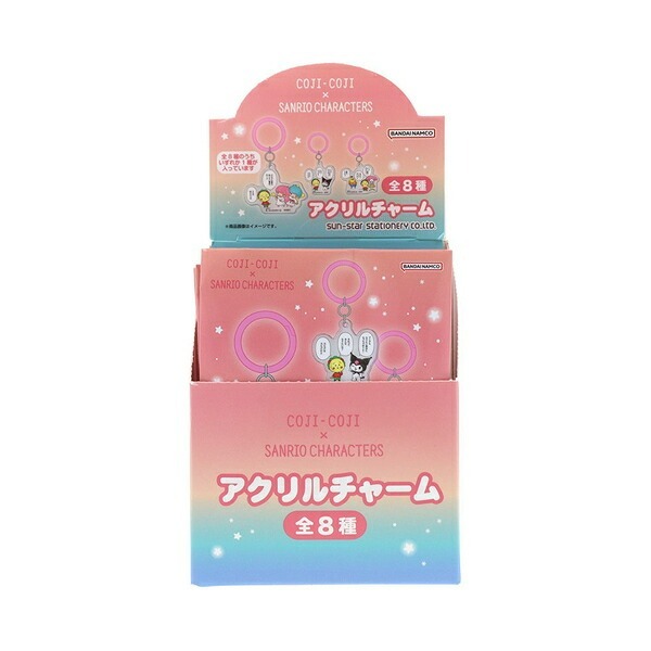 日本 Sanrio x Coji-Coji 漫畫款公仔閃閃亞加力膠牌匙扣盲盒 (粉紅色盒)