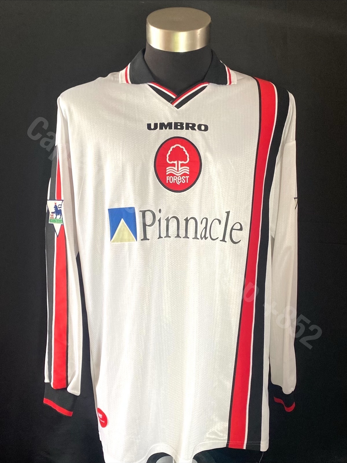 (Match Issue) Nottingham Forest 1998-1999 Umbro L/S Away Match Worn Issue Shirt #11 BART WILLIAMS