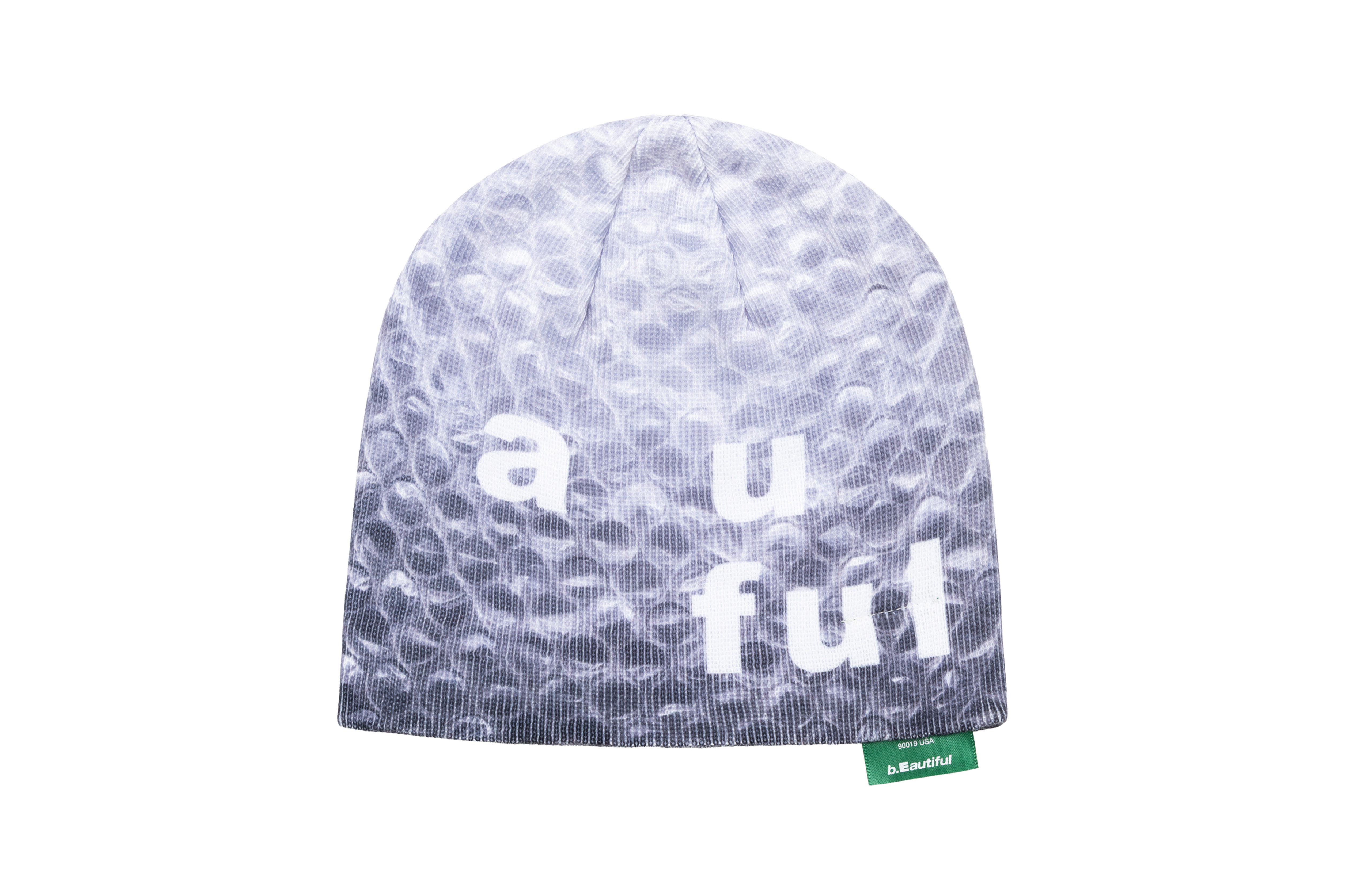 b.Eautiful "Bubble Wrap Beanie" (Grey / White)