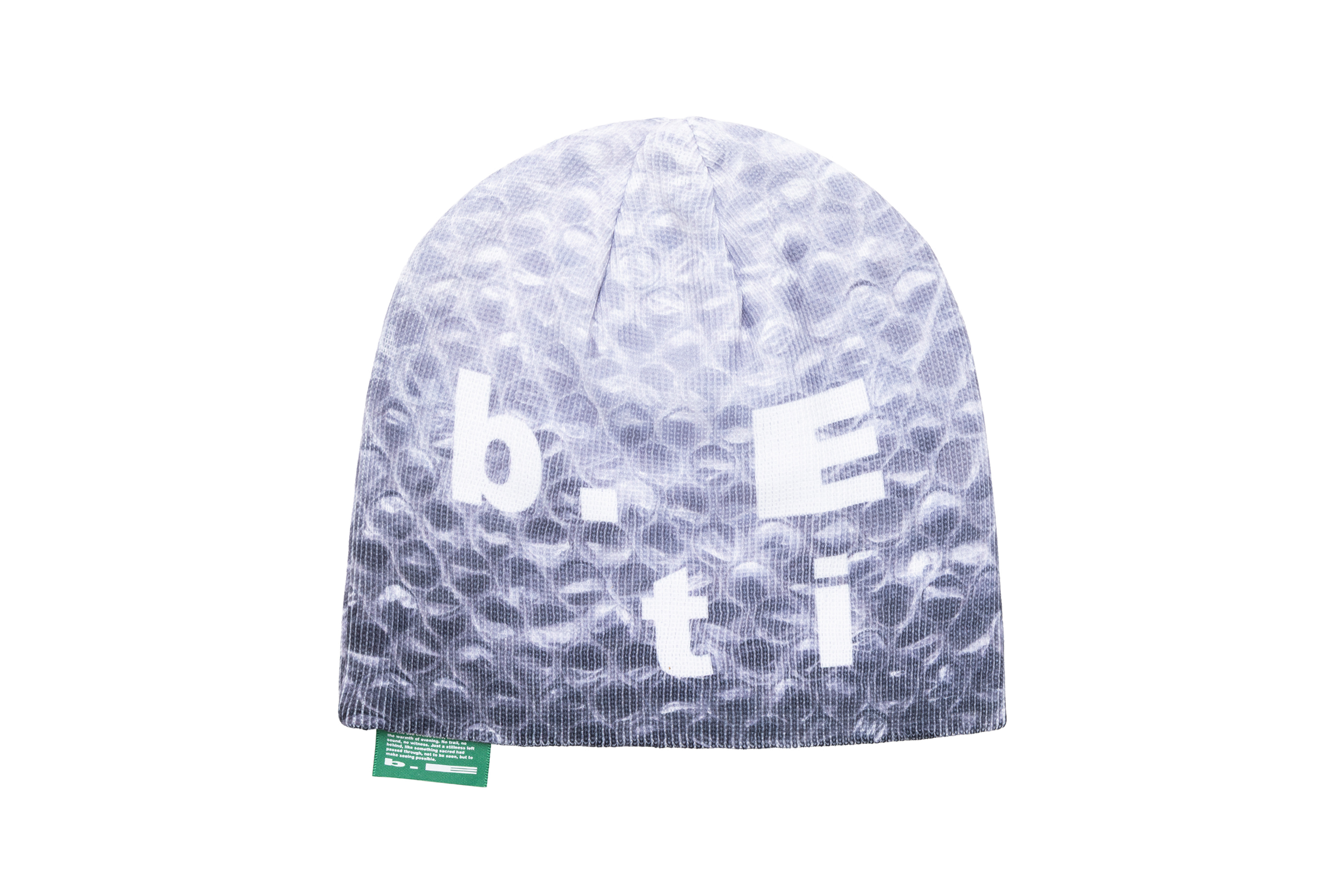 b.Eautiful "Bubble Wrap Beanie" (Grey / White)